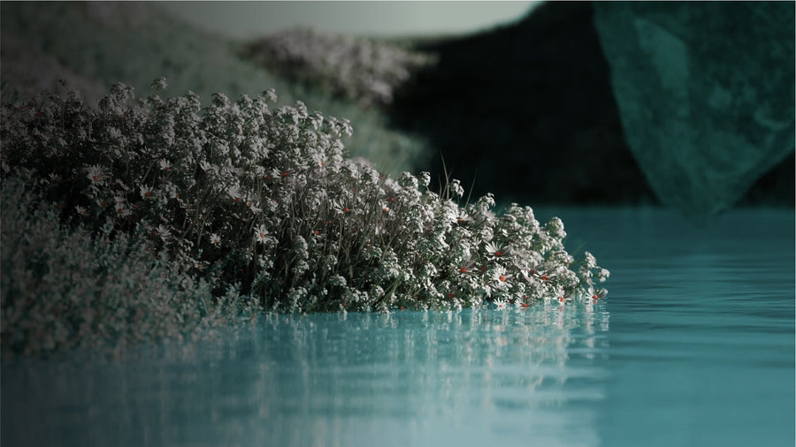 U-Earth Store 3D Lake With Flowers 
