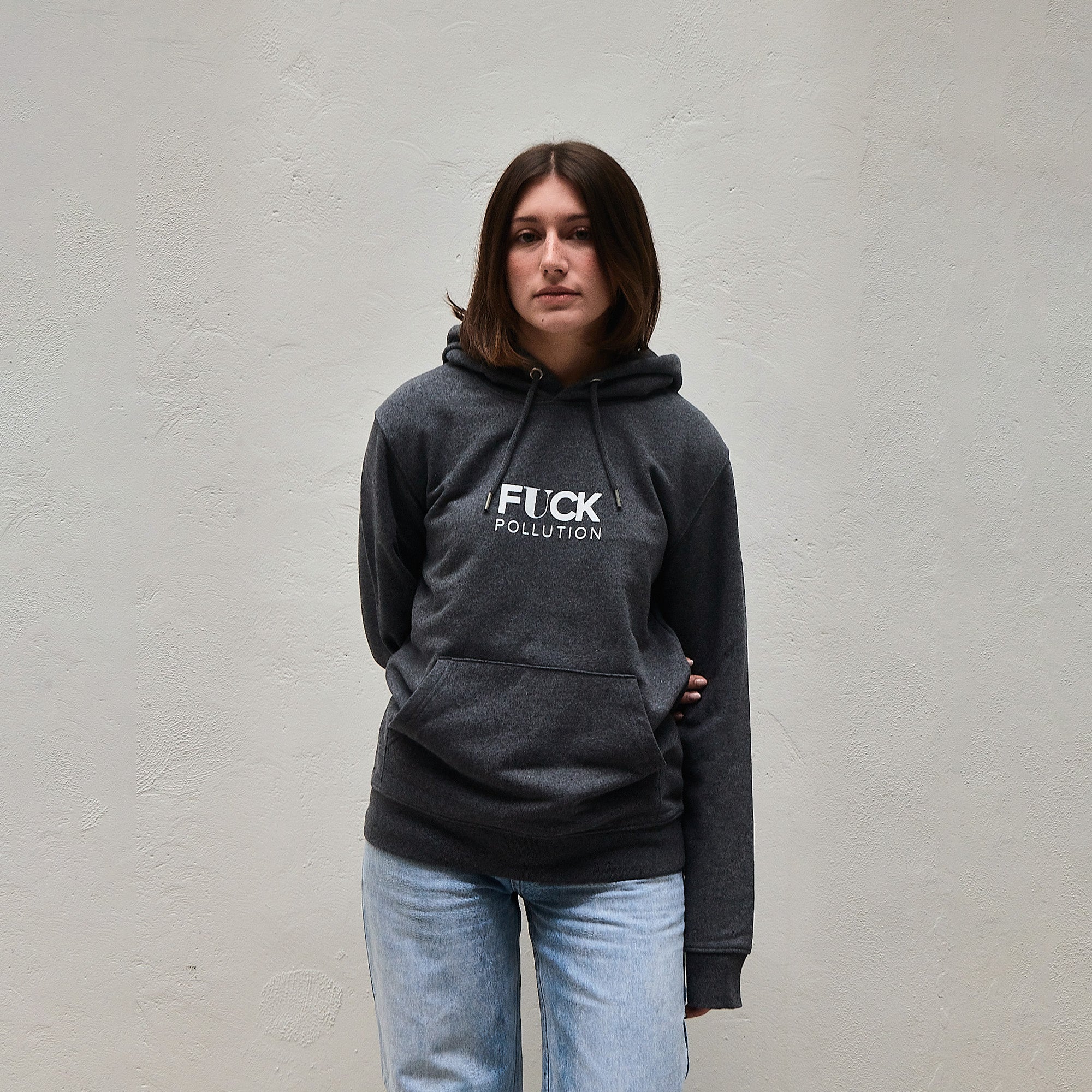 Organic & Recycled Cotton Fuck Pollution Hoodie - U-Earth Store